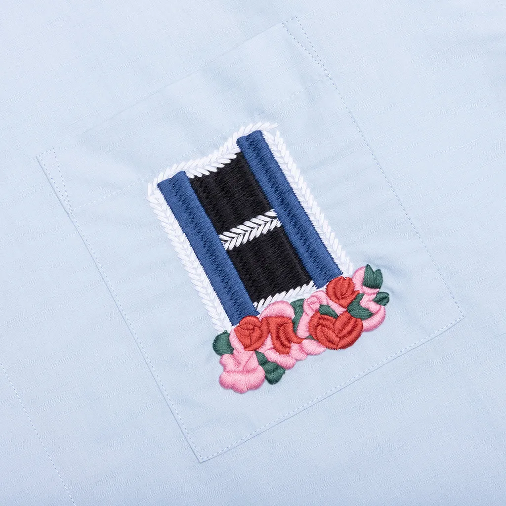 Window Embroidery Shirt - Light Blue