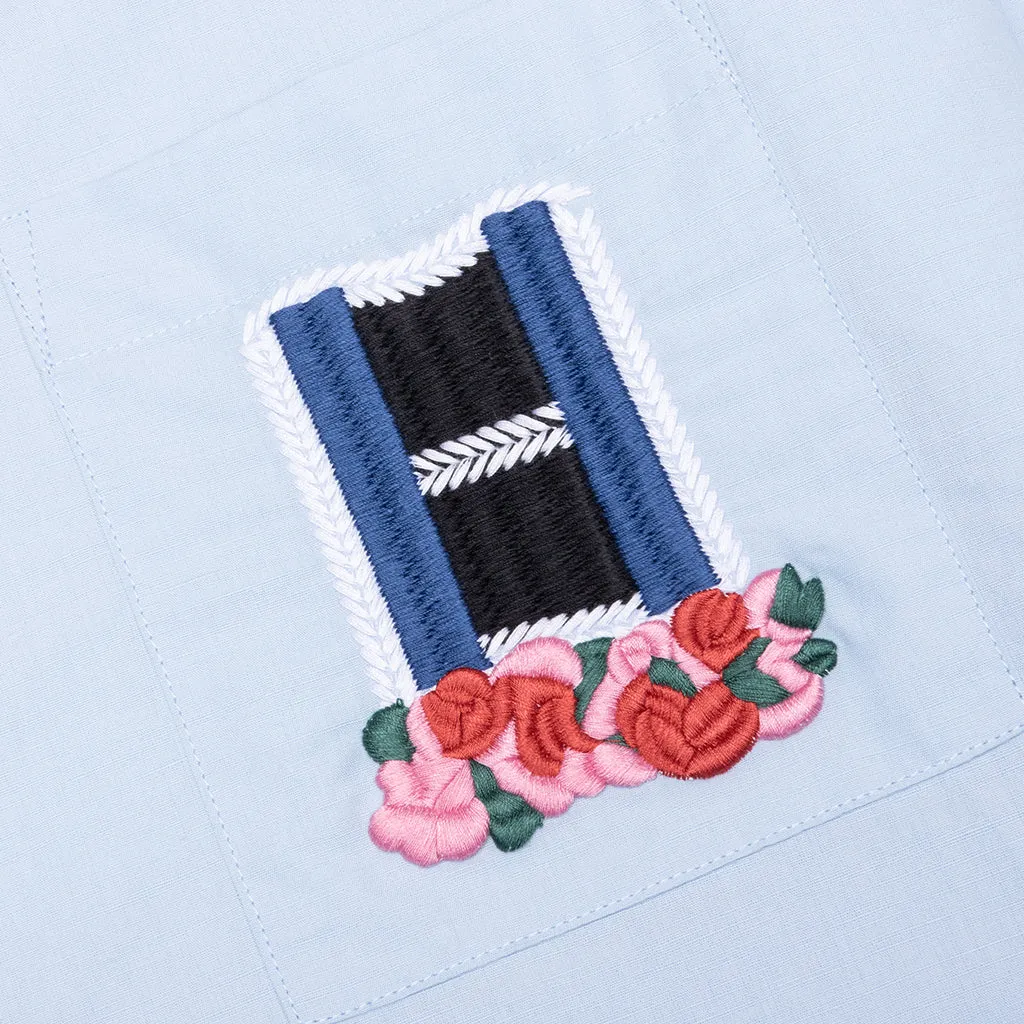 Window Embroidery Shirt - Light Blue