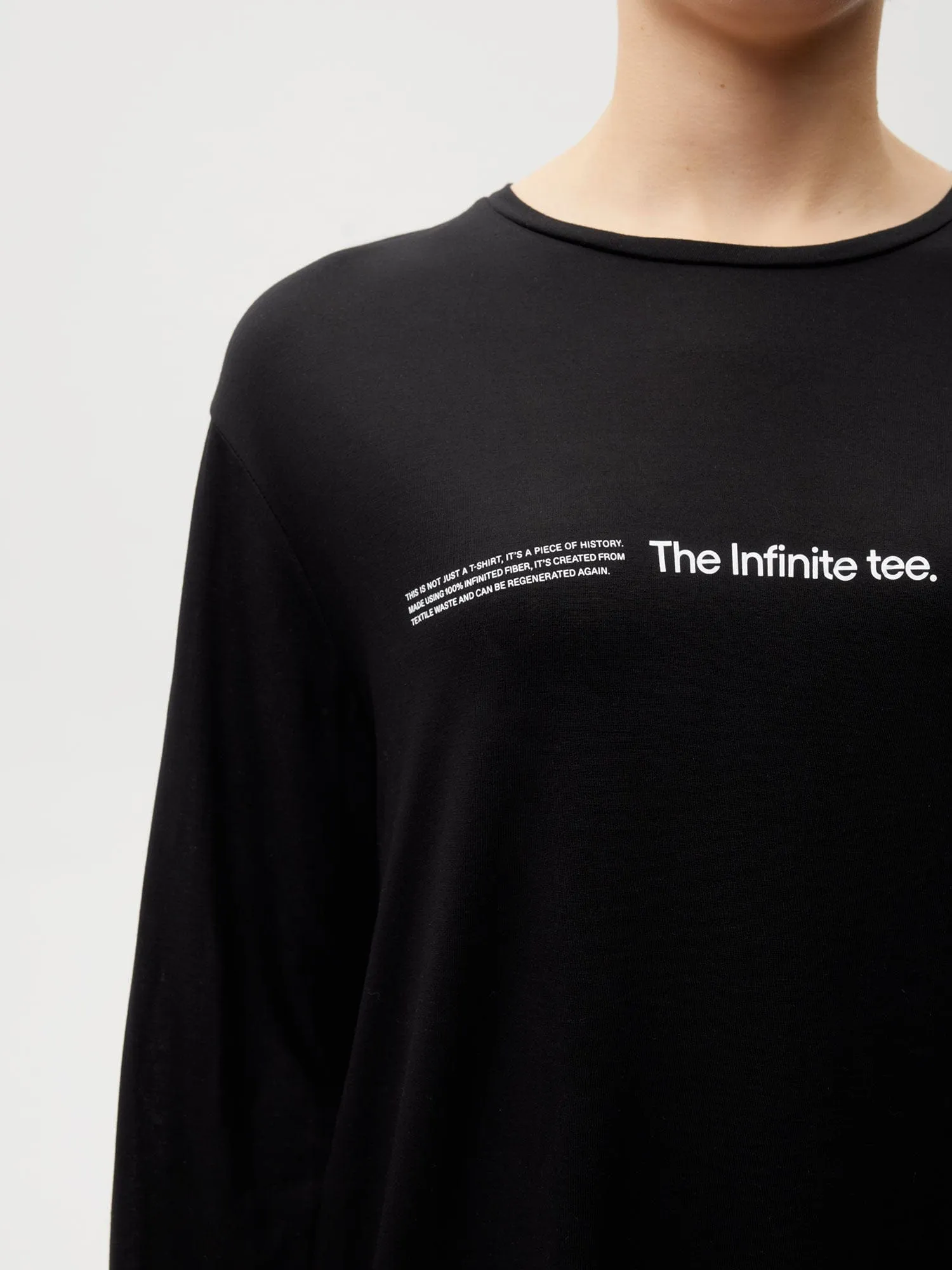 Womens PANGAIA LAB Infinited Fiber Long Sleeve T-shirt—black