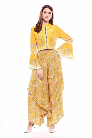 Yellow Jacket Top & Pants Co-ord Set